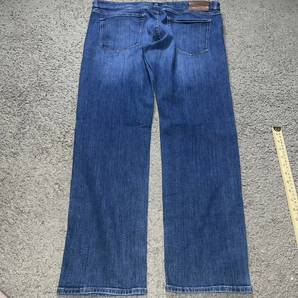 Hugo Boss Delaware Jeans Mens 38x32 Blue Slim Fit Denim Zip Stretch